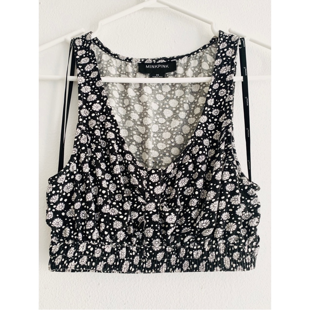 Mink Pink Floral Baby Crop Top- add free to any order